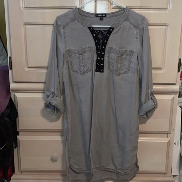 Express Laced Up Dress - Picture 1 of 2